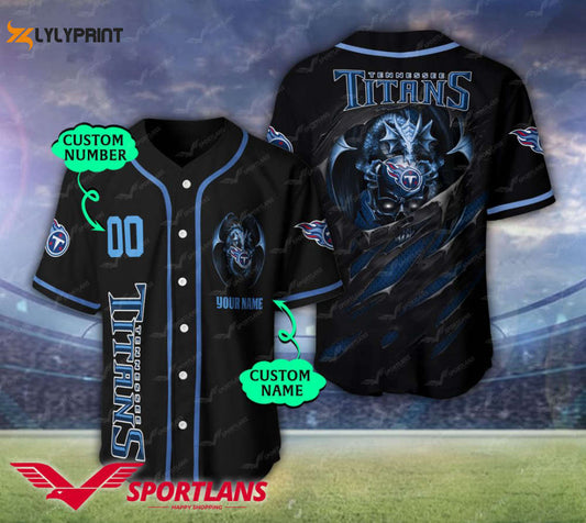 Tennessee Titans Personalized Baseball Jersey BJ0184 - lylyprint.com