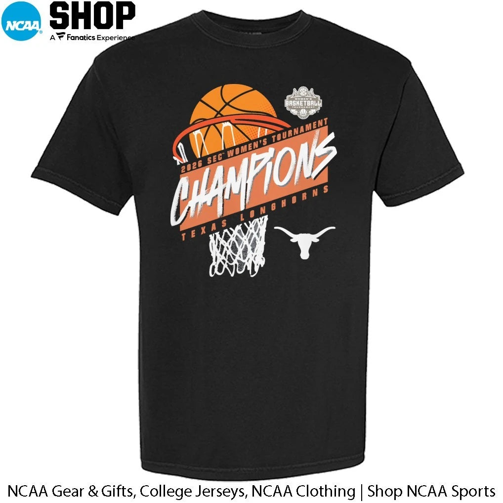 Texas Longhorns Women’s 2026 SEC Women’s Basketball Tournament Champions T-Shirt