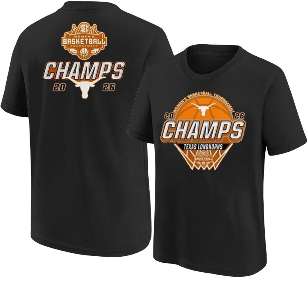 Texas Longhorns Women’s Basketball SEC Tournament Champs 2026 Edition T-Shirt
