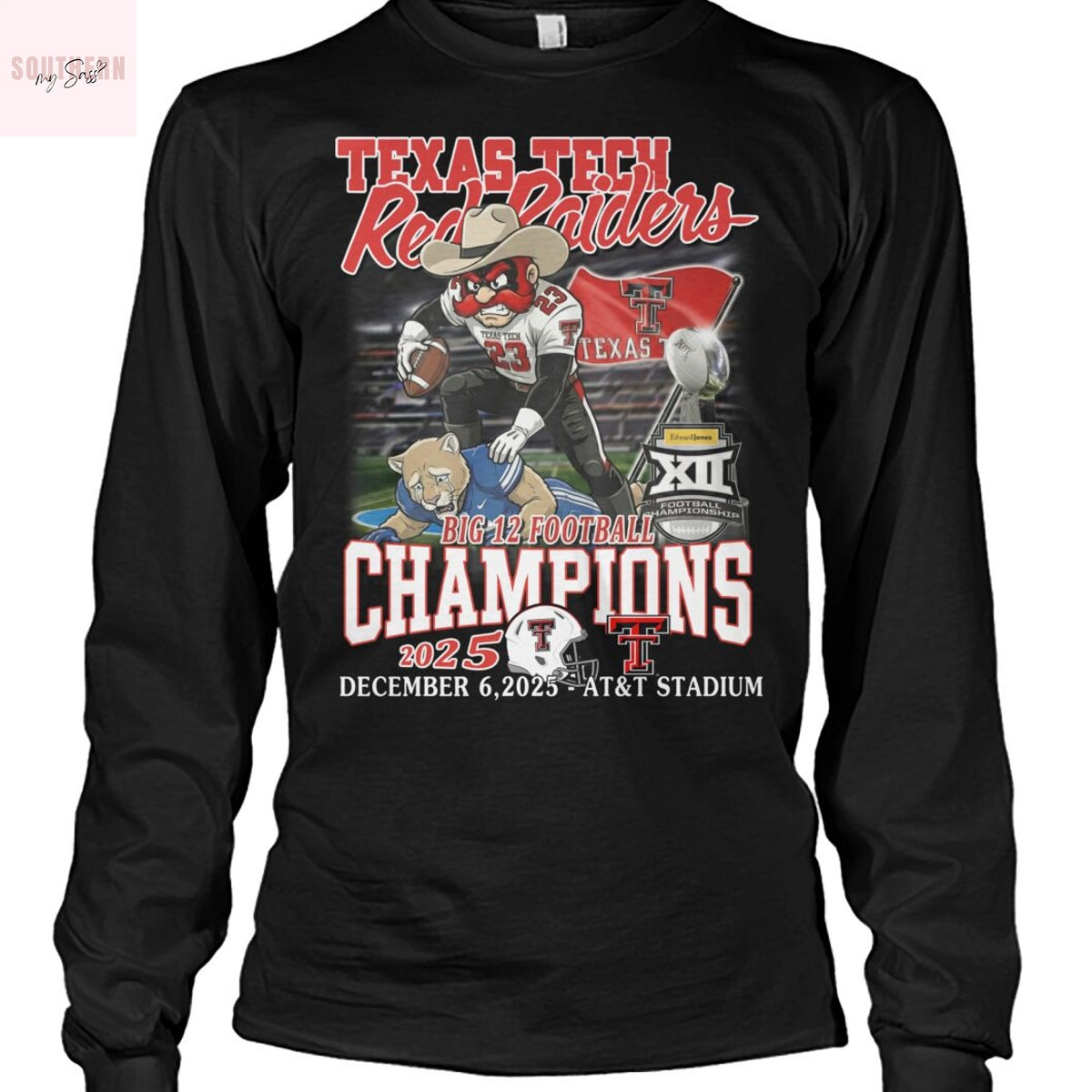 Texas Tech Red Raiders as the 2025 Big 12 Football Champions Unisex