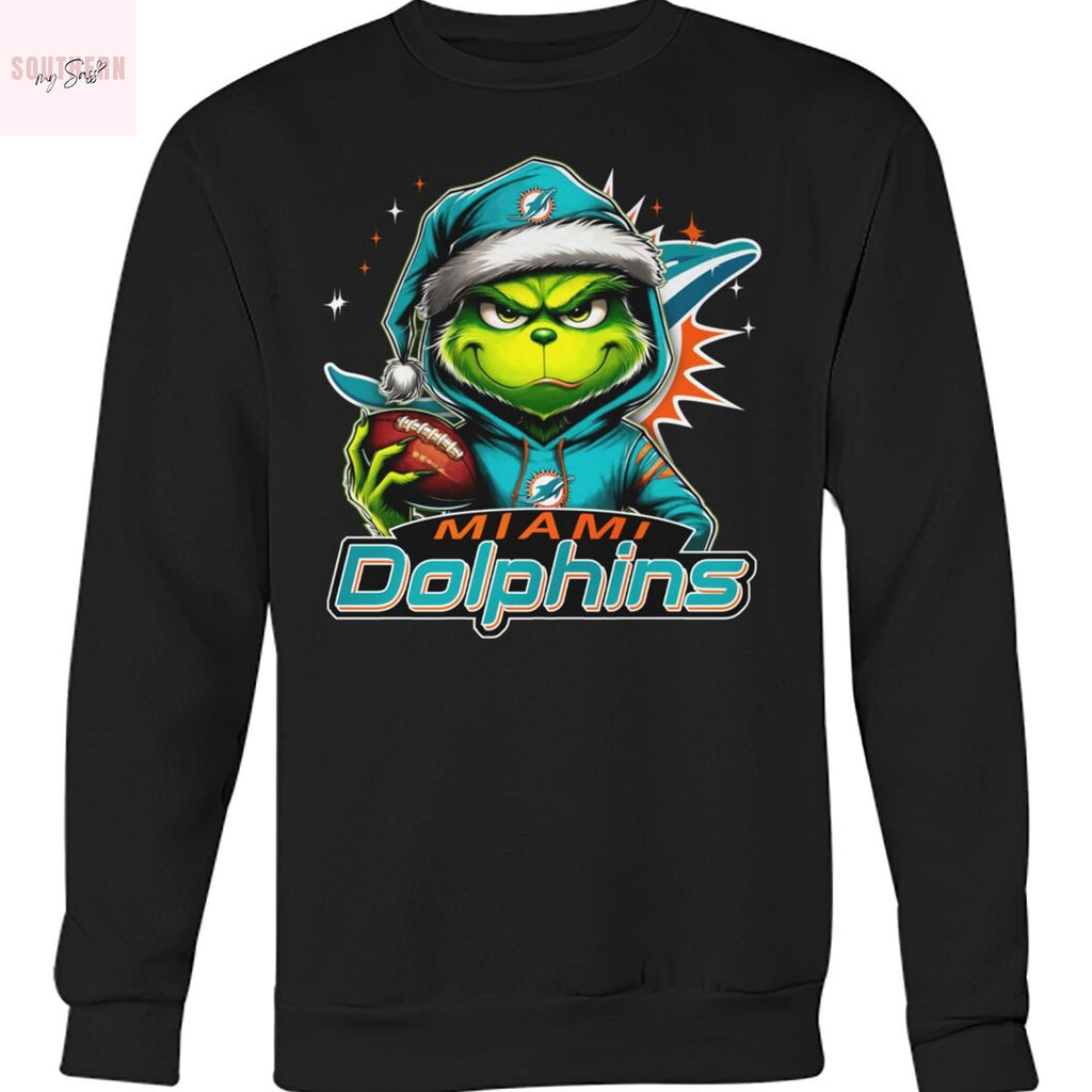 The Grinch Christmas x Miami Dolphins Unsiex T-Shirt
