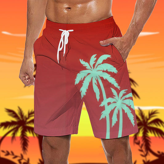 Men's Tree Graphic Prints Swim Trunks Swim Shorts Board Shorts Mid Waist Hawaiian Boho Casual Daily Holiday Drawstring with Mesh lining Elastic Waist Designer Clothing Apparel