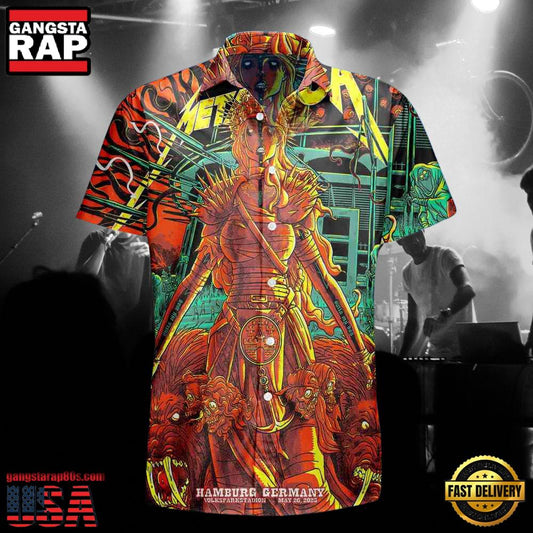 Tonight In Hamburg World Tour Weekend Metallica Short Sleeve Hawaiian Shirt - Gangstarap80S