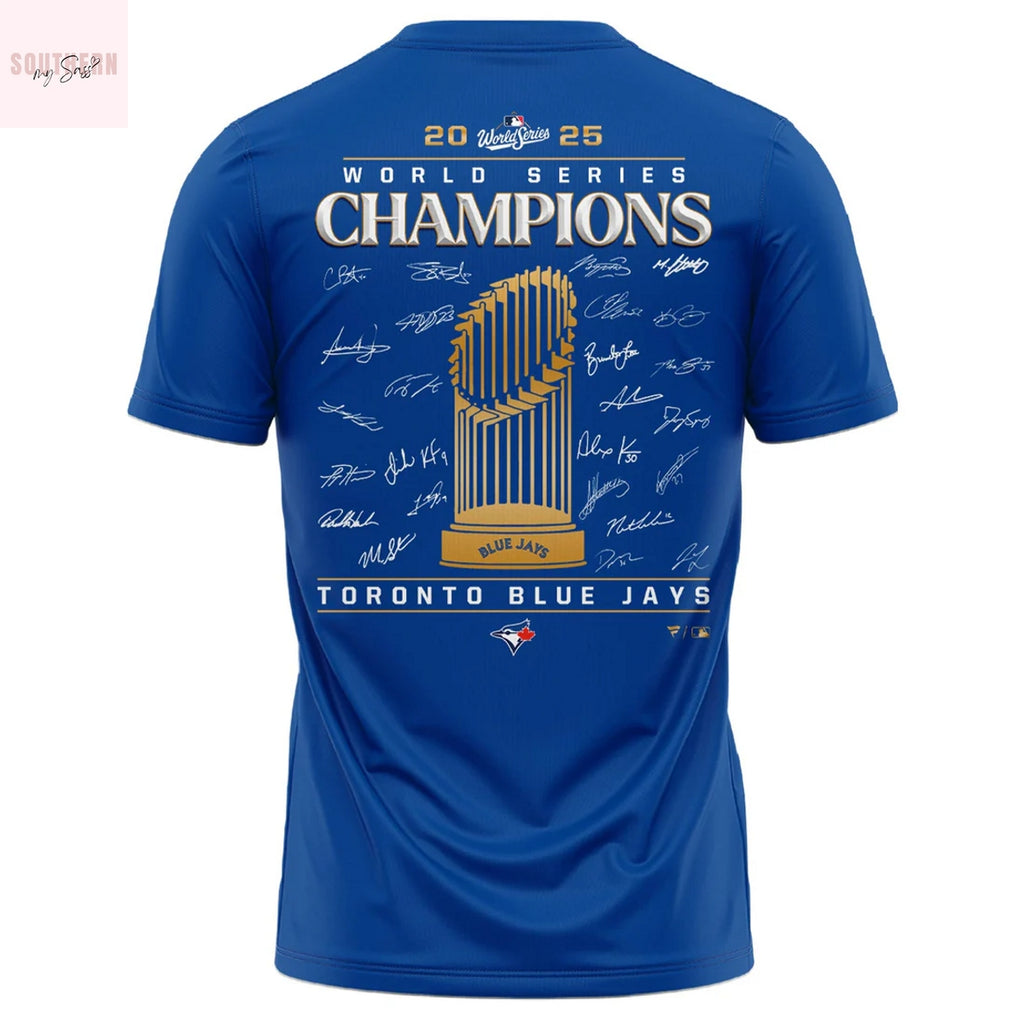 Toronto Blue Jays 2025 World Series Champions Signature 3D T-Shirt