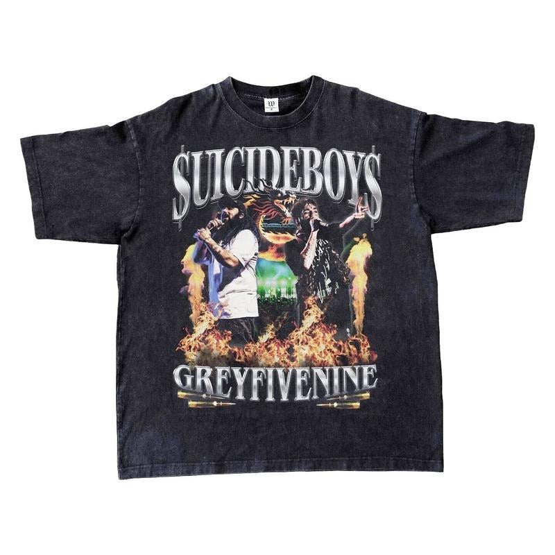 $uicideboy$ Grey Day Tour Merch T-Shirt distressed vintage Rap Tee Hip-Hop Hoodie, Sweatshirt | HypeCrazeTee.com