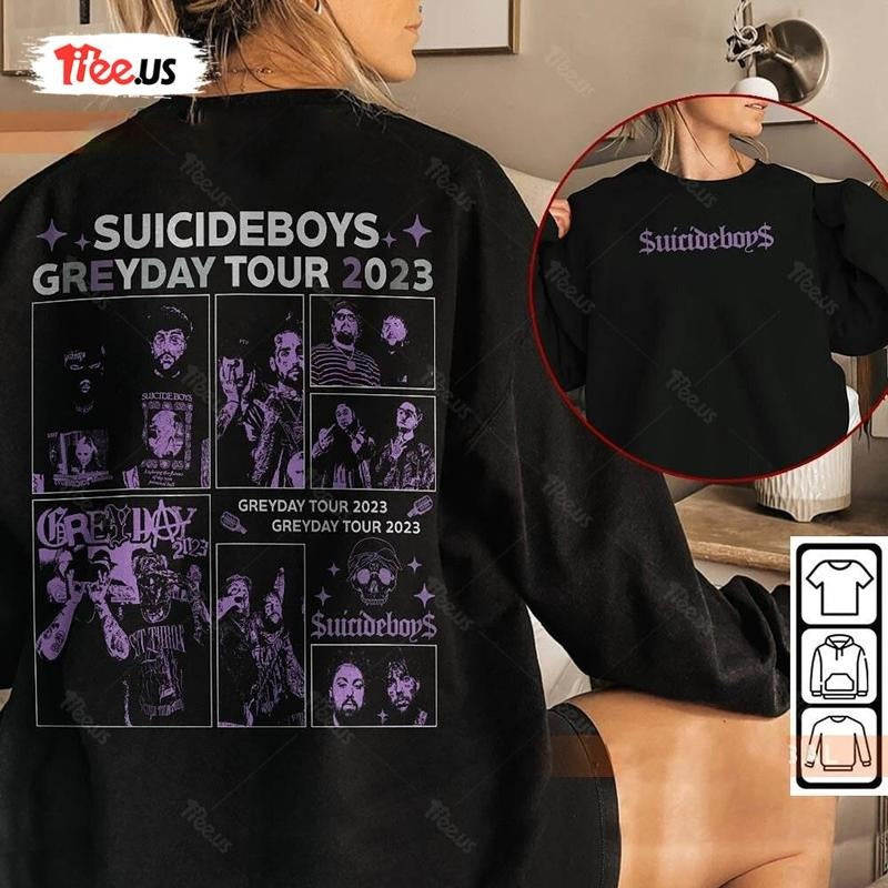 $uicideboys Rap Shirt 2 Side 2023 Tour Grey Day World Tour Tee, uicide Boys Merch g59 Hoodie, Sweatshirt | HypeCrazeTee.com