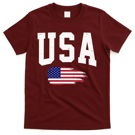 USA Logo Vintage Team Flag America T-Shirt