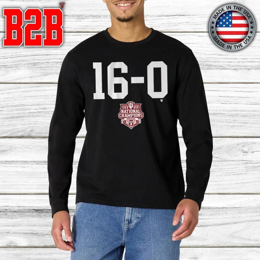 Indiana Football 16-0 2025 CFP National Champions Shirt