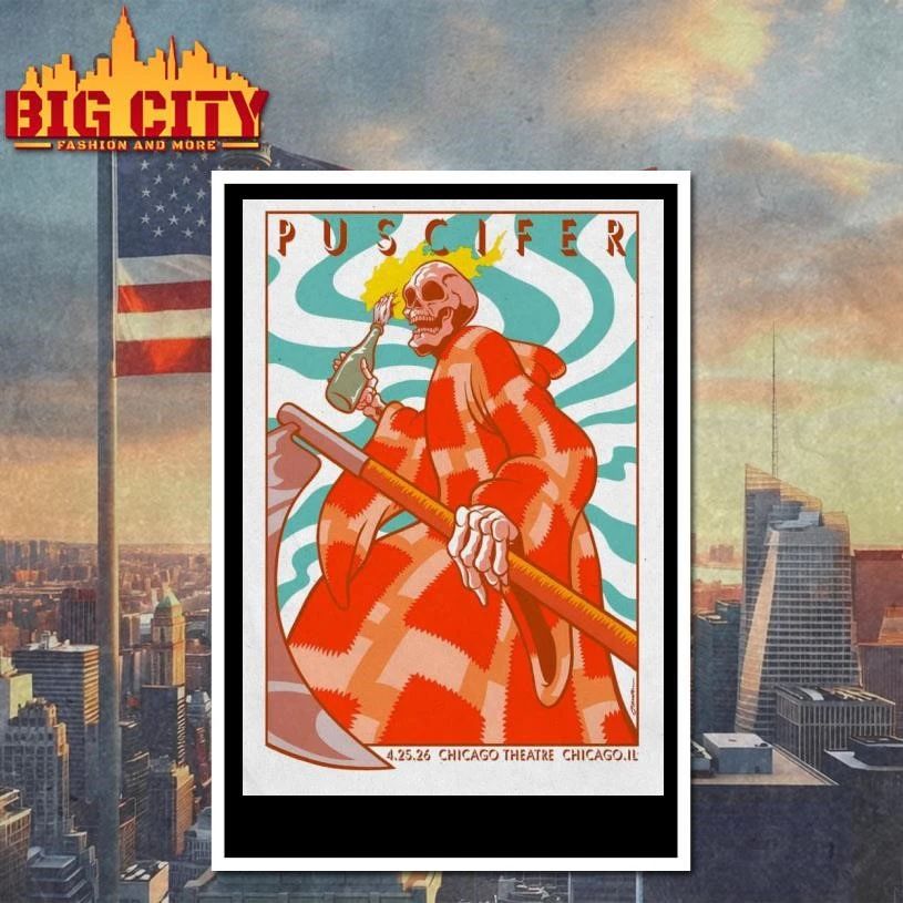 Puscifer Apr 25 2026 The Chicago Theatre Show Poster Shirt