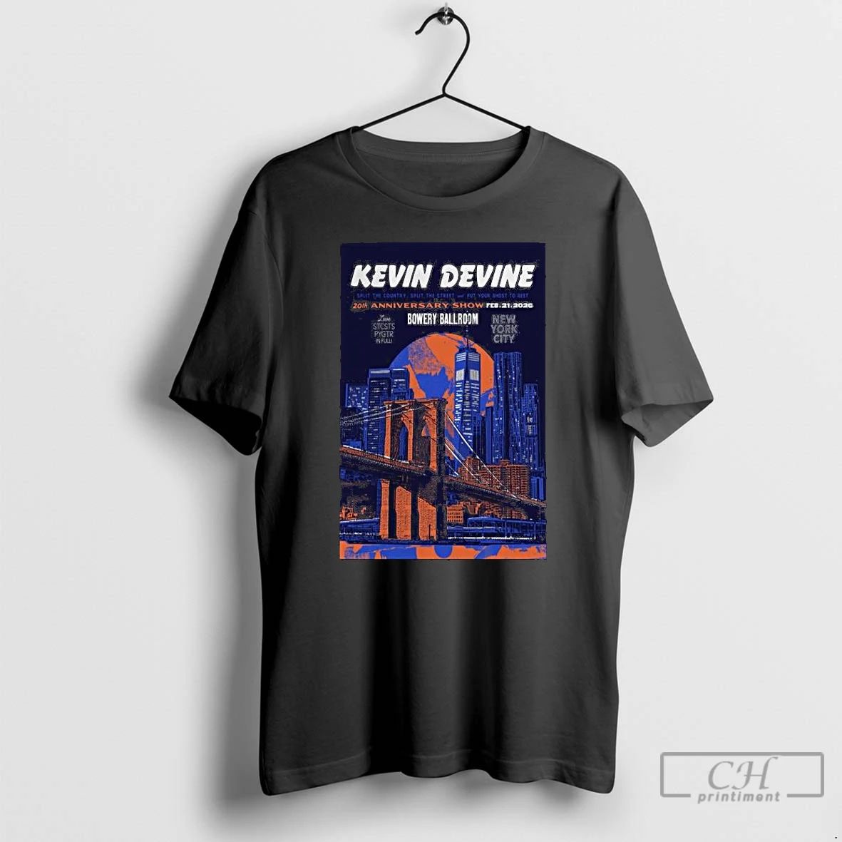 Premium Kevin Devine February 21 2026 Bowery Ballroom New York City Concert Long Sleve