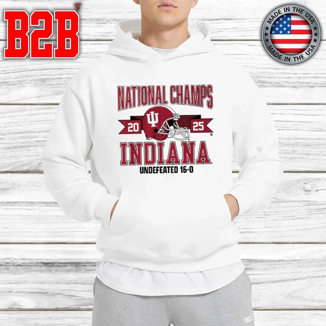 Indiana Football 2025 CFP National Champions Arched Helmet Shirt