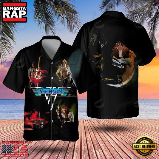Van Halen Rock Band World Tour 2023-2024 Music Hawaiian Shirt - Gangstarap80S
