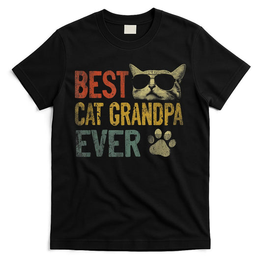 Vintage Best Cat Grandpa Ever TShirt Cat Grandpa Father's D TShirt T-Shirt