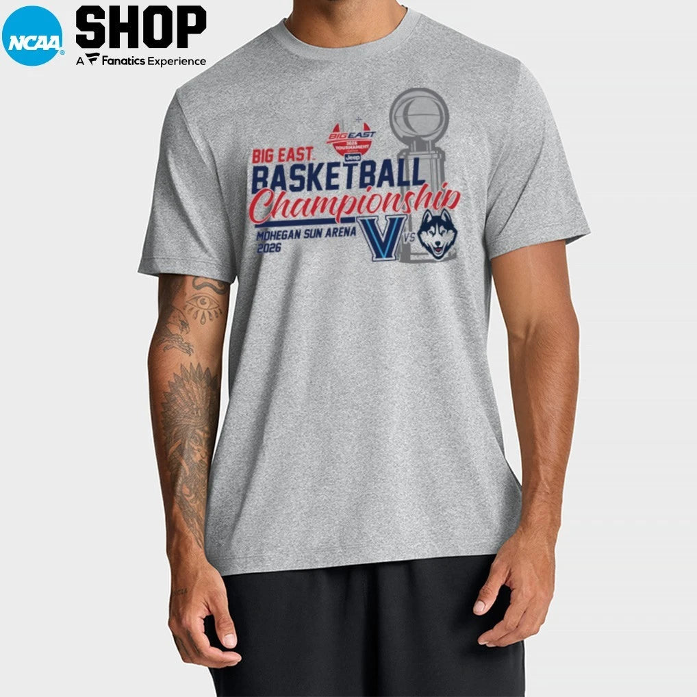 Villanova vs UConn 2026 Big East Basketball Championship Mohegan Sun Arena T-Shirt