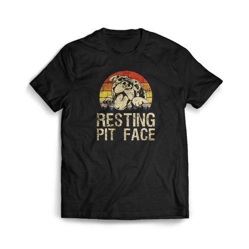 Vintage Dog Resting Pit Face Man's T-Shirt