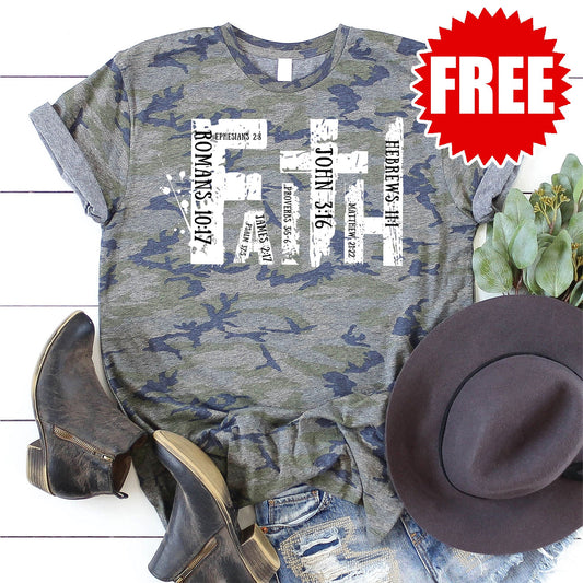 Faith Tee - Vintage Camo - 0