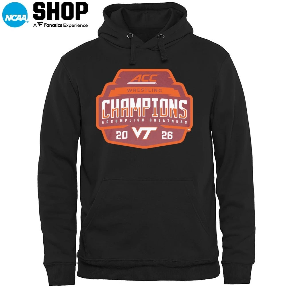 Virginia Tech Hokies 2026 ACC Men’s Wrestling Tournament Champions T-Shirt