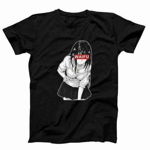 Waifu Material Anime Schoolgirl Mens T-Shirt Tee
