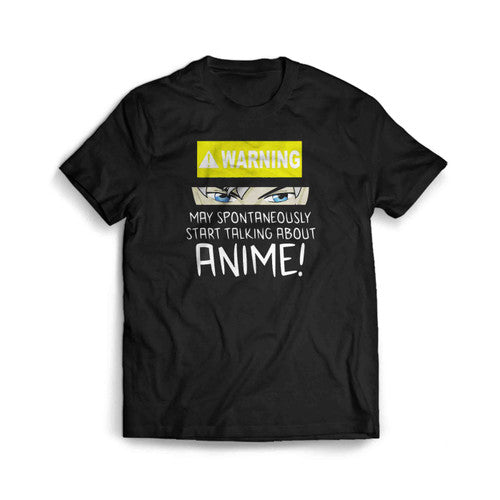 Warning May Start Walking About Anime Man's T-Shirt Tee