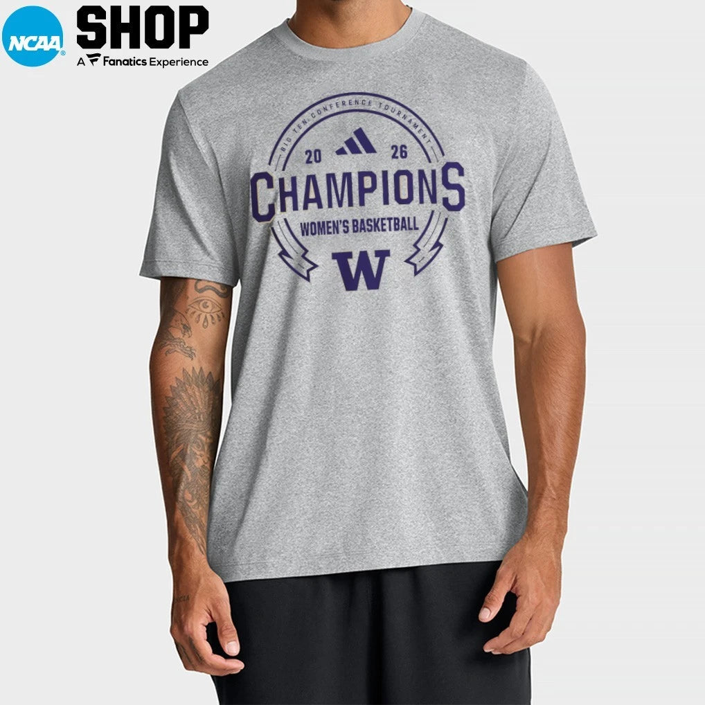 Washington Huskies 2026 Women’s Basketball Big Ten Champions T-Shirt
