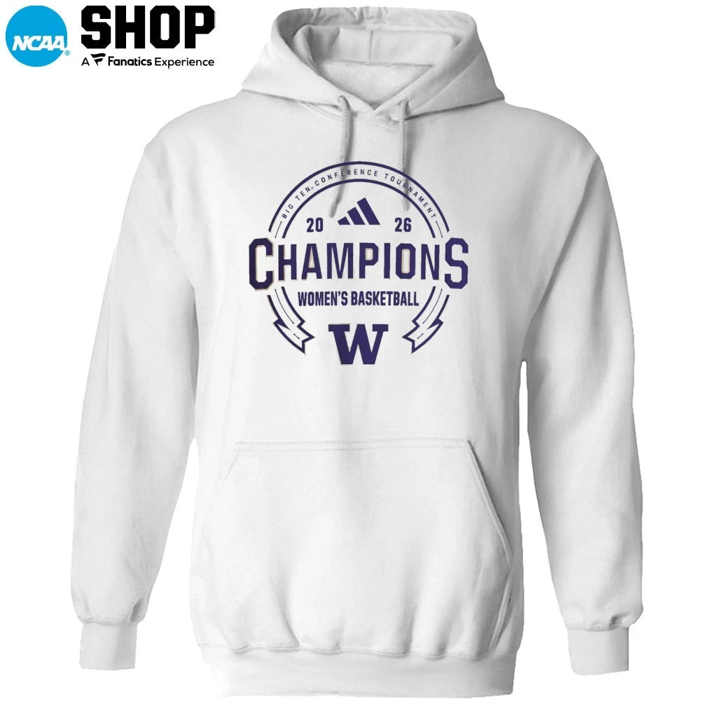 Washington Huskies 2026 Women’s Basketball Big Ten Champions T-Shirt