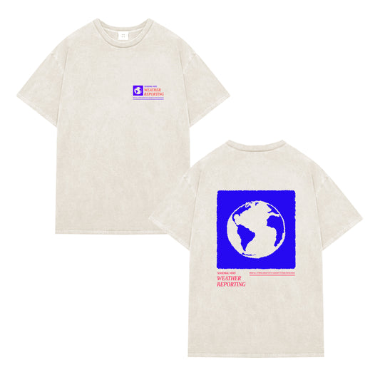 Seasonal Hero 'Weather Reporting' Vintage Washed Tee - Cream