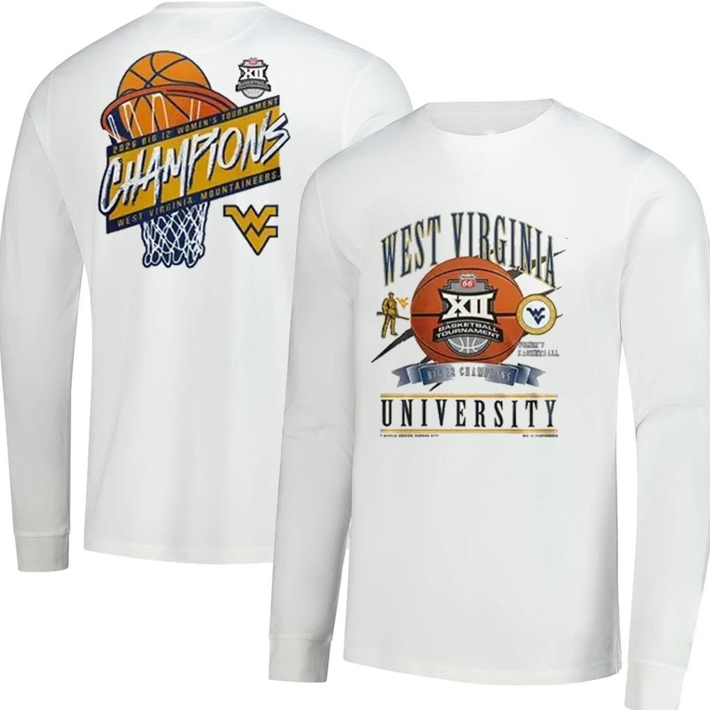 West Virginia Mountaineers Big 12 Women’s Basketball Tournament Champions 2026 T-Shirt