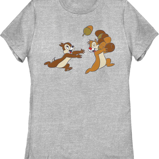 Gray Womens Catching Up Chip 'n Dale Rescue Rangers Shirt
