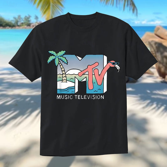 Men's Coconut Tree Letter Hawaiian T Shirt Tee Top 100% Cotton Short Sleeve Graphic Shirt Black White Army Green Comfortable Tee Street Sports Outdoor Fashion Designer Clothing