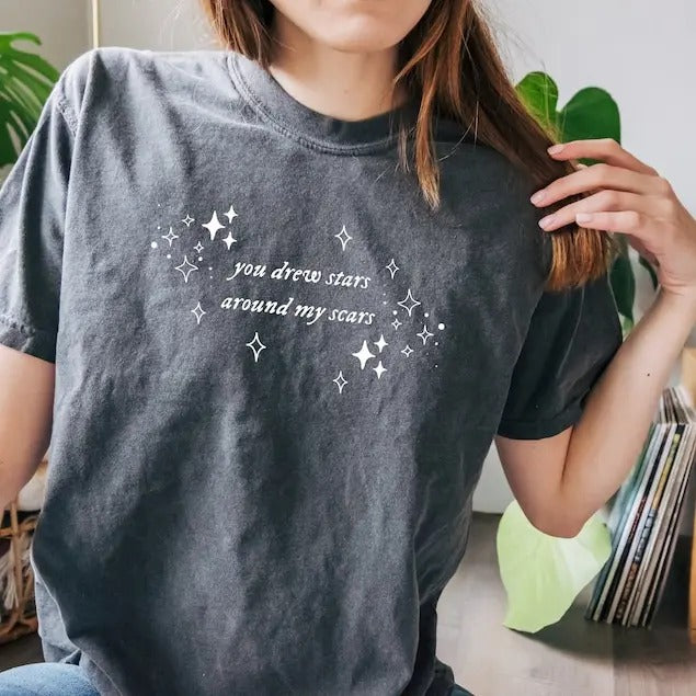 you drew stars  Shirt, Gift For Fan, Sleepless nights, T-shirt Cotton Crewneck Shortsleeve Basic Hoodie, Sweatshirt