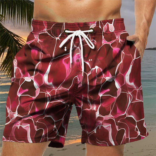 Men's Color Block Graphic Prints Swim Trunks Swim Shorts Board Shorts Mid Waist Hawaiian Boho Casual Daily Holiday Drawstring with Mesh lining Elastic Waist Designer Clothing Apparel